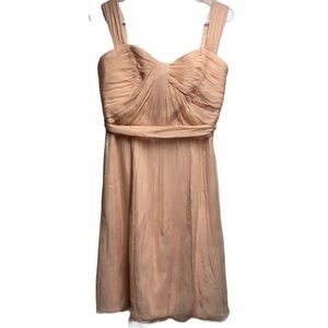 Amsale g782c blush chiffon bridesmaid dress size 6